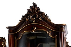 Antique Display Cabinet/Curio LOUIS XV STYLE ETAGERE 19th century W/ Light.