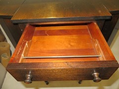 Antique 29″ Imperial Solid Mahogany Martha Washington 3-Drawer Sewing Cabinet
