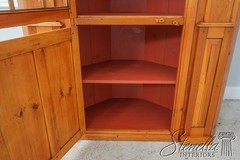 60009: STEPHEN VON HOHEN Country Pine Architectural Corner Cabinet
