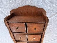 Antique Wooden Apothecary Cabinet – 6 Drawer Spice Chest – Primitive kitchen
