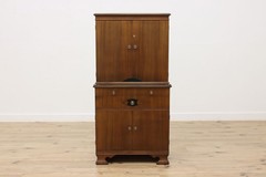 Art Deco Vintage Mahogany Medical Bath Cabinet, Hamilton #55261