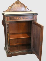 Antique Renaissance Revival walnut Victorian Cabinet Credenza