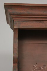 L57591: Primitive Country Painted Bench Made Pewter Cabinet