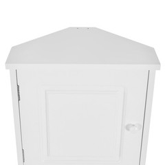 Tall Corner Bathroom Storage Cabinet MDF Freestanding Cabinet with 2 Doors