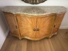 Beautiful Large Bernhardt Brand China Hutch with Granite Top