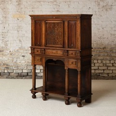 17th Century French Oak & Walnut Cabinet
