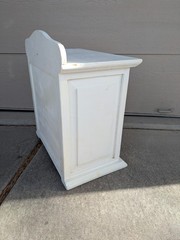 Vintage Victorian Shabby Chic White Painted Dry Sink Cabinet Wash Stand Table W6
