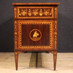 Italian dresser furniture commode inlaid wood chest of drawers Louis XVI style