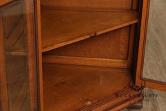Antique Victorian Oak Corner China Cabinet