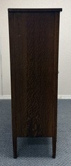 Antique Mission Style Glass Door Linen Cabinet by Udell Works Indianapolis USA