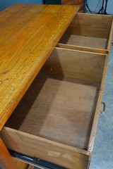 Antique Flat File Wood Apothecary Cabinet Store Counter Kitchen Island Vintage