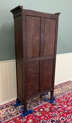 Antique French Louis XV Style Armoire Cupboard Linen Cabinet Bonnetiere Oak