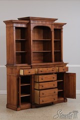 73481: NICHOLS & STONE Williamsburg Maple Bookcase Display Cabinet