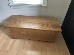 White Oak Clad Solid Wood Coffee Table Storage Made in U.S.A.