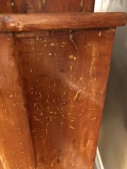 Antique Corner Cupboard Cabinet Blind doors Early Primitive