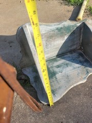 Vintage Antique Chippy Paint 3 Tier Carved Corner Shelf Cabinet Curio