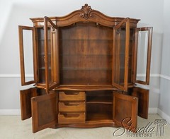 L61527EC: KARGES French Louis XV Style Walnut China Cabinet