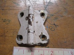 VINTAGE HOOSIER CABINET HINGE FOR LARGE DOORS UPPER & LOWER PAIR LISTING #1071