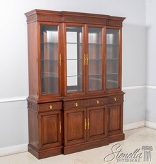 70401: HENKEL HARRIS Cherry Large China Cabinet Breakfront