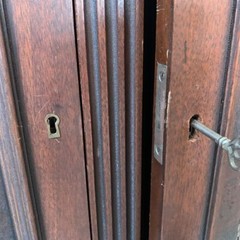 Antique Mahogany Double Door China Display Cabinet