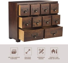 Traditional Card Catalog Solid Wood Small Chinese Medicine Small Curio Cabinet l