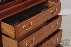 L72275: HENKEL HARRIS Model 2365 Cherry 2 Piece Breakfront