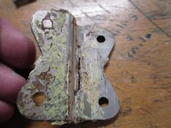 VINTAGE HOOSIER CABINET HINGE FOR LARGE DOORS UPPER & LOWER PAIR LISTING #1071