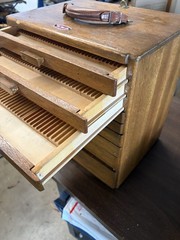 Vintage Guy Mfg. Co 9 Drawer Dental Wood Cabinet