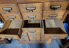 Antique Tiger Oak File Cabinet Circa. 1900 (24) Drawers