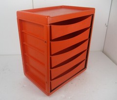 Vintage Hard Plastic Space Age Chest of Drawers Storage Unit Meurop Emont HTF