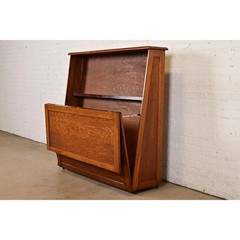 Antique Mission Oak Arts & Crafts Standing Map Case, Circa 1900