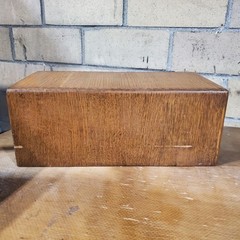 Antique Yawman & Erbe N.Y Oak Wood 1-Drawer Card Catalog Index File Cabinet Box