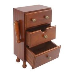 Vintage Storage Cabinet, 3-tier Storage Cabinet, Storage Box With Drawers Brown