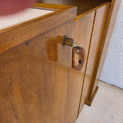 1930s Karges Country French Walnut Pullout Folding Service Bar