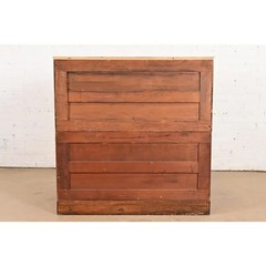 Antique Arts & Crafts Oak Architect’s Blueprint Flat File Cabinet, Circa 1900