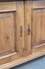 Antique Eastern European Pine Stepback China Cabinet Sideboard Hutch