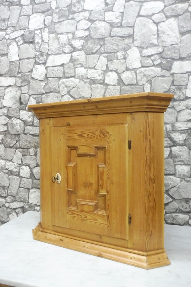 Antique Wooden Wall Cabinet Corner Cabinet Bathroom Cabinet Barock 1850