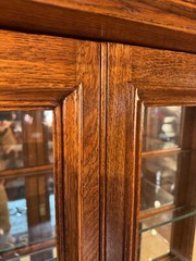 Antique Oak Large Late Victorian China Cabinet