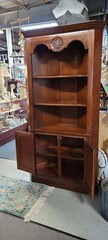 VINTAGE CHERRY CORNER CABINET, BUTLER PANTRY, CURIO