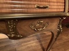 Important Signed Henry Dasson French Original King wood Roll Top Desk Circa 1880
