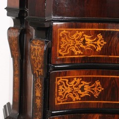 Antique Roman Trumeau Walnut Violet Wood Italy 18th Century Only Collectors