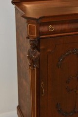 Renaissance Revival Sheet Music Cabinet, Mahogany, Carvings