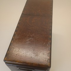 Antique Quarter Sawn Oak 2 Drawer Library Card Catalog File Cabinet Stackable