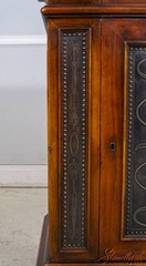 L69860: THEODORE ALEXANDER Incised Copper Surface Cabinet Commode