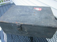 Antique painted cupboard. Orig Paint. Iris/ Baker Thompson/California