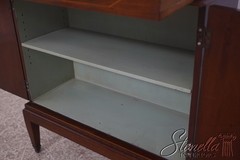 L73273: Vintage Regency Style 3 Tier Inlaid Mahogany Cabinet