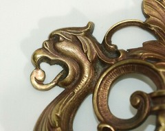 INCREDIBLE SET FOUR 18th 19thC NEOCLASSICAL GILT METAL CHEST of DRAWER HANDLES