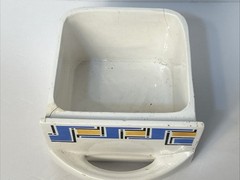 Dutch Delft Thee Spice Cabinet Labeled Drawer Antique Replacement Damaged Cracks