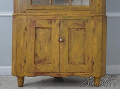LF60896: Antique Paint Decorated 2 Piece Corner China Cabinet