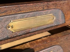 Antique Victorian Oak 26 Drawer Raised Panel Office File Cabinet by Cutler